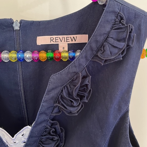 🌷2 for $20🌷 REVIEW navy striped day dress with white belt - Picture 8 of 15